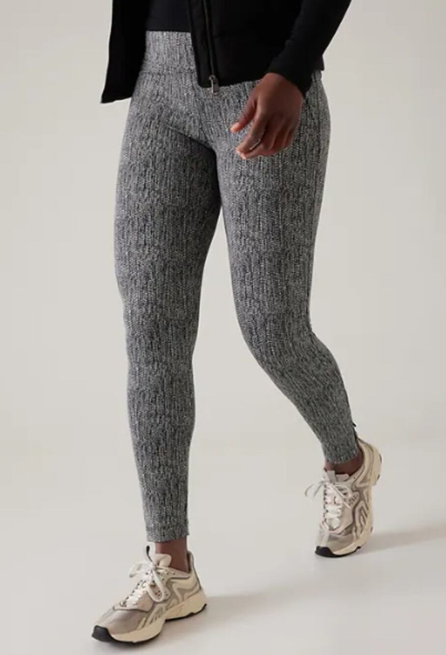 Athleta Delancey Skyline Textured Tights Black - Medium